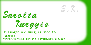 sarolta kurgyis business card